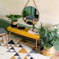 Atmosphera Wandspiegel rond - zilver - met riem - metaal - 38 cm - thumbnail