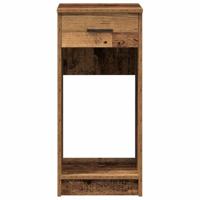 Computertorenstandaard met lade 35x45x77 cm oud houtkleurig - thumbnail