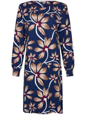 Marineblauw nachthemd bloemen Pastunette