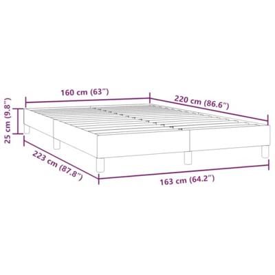 Bedframe zonder matras 160x220 cm fluweel lichtgrijs