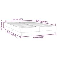 Bedframe zonder matras 160x220 cm fluweel lichtgrijs - thumbnail
