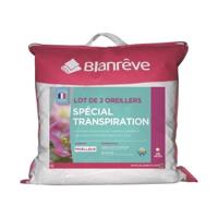 BLANREVE Set van 2 kussens Speciale transpiratie - 60 x 60 cm - Wit - thumbnail