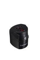 WORLD ADAPTOR PRO 3-P+USB Black - thumbnail