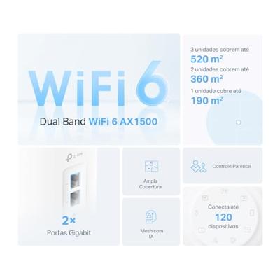 TP-Link Deco X1500 Dual-band (2.4 GHz / 5 GHz) Wi-Fi 6 (802.11ax) Wit 2 Intern