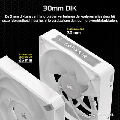 Corsair iCUE Link RX14 PC-ventilator Wit (b x h x d) 140 x 140 x 30 mm