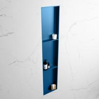 MONDIAZ EASY Nis 149,5x29,5cm in solid surface kleur Jeans | Jeans. 3 vakken geschikt voor in- of opbouw - thumbnail