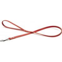 Hondenriem van leer 100cm x 12mm rood - thumbnail