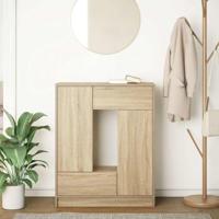 Dressoir met lades en deuren 73x31x90 cm sonoma eikenkleurig - thumbnail