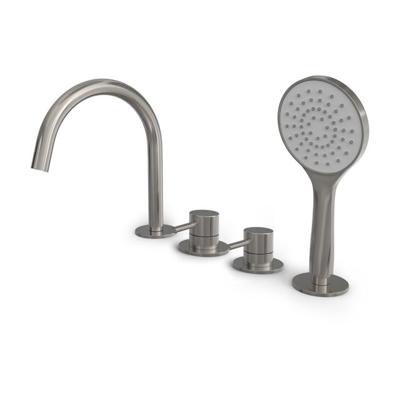 Hotbath Buddy Badrandcombinatie - met uitloop - één hendel mengkraan - Geborsteld nikkel B173GN Hotbath Buddy Badrandcombinatie - met uitloop - één hendel mengkraan - Geborsteld nikkel B173GN