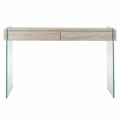 Bijzettafel DKD Home Decor Transparant Natuurlijk Hout Kristal Hout MDF 120 x 40 x 76 cm