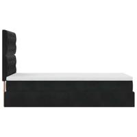 Ottoman bed met matrassen en LED's 80x200cm fluweel zwart - thumbnail