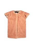 Like Flo Meisjes bodywarmer fur - Doutze - Oranje koraal - thumbnail