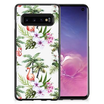 Samsung Galaxy S10 Back Cover Flamingo Palms Samsung Galaxy S10 Back Cover Flamingo Palms