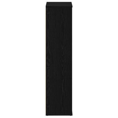 Boekenkast 50x25x104 cm bewerkt hout zwart eikenkleurig - thumbnail