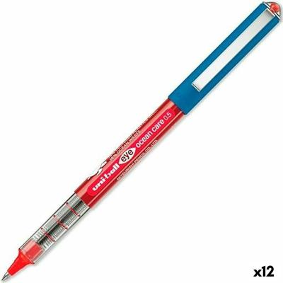 Boligrafo de tinta líquida Uni-Ball ROLLERBALL EYE OCEAN CARE 0,5 mm Rood (12 Stuks)