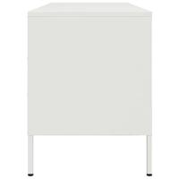 Tv-meubel 100,5x39x50,5 cm staal wit - thumbnail