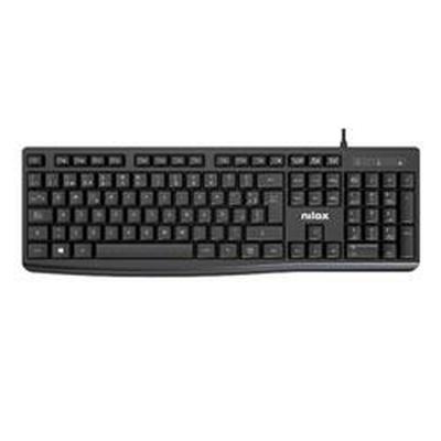 Toetsenbord Nilox NXKBE000013 Zwart Qwerty Spaans