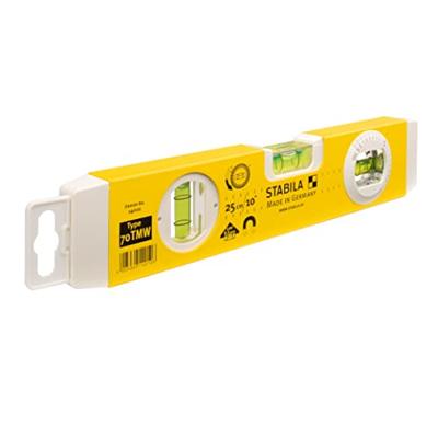 Stabila Waterpas, 70TMW 1V1H+booglibel+magneet 25cm - 14010