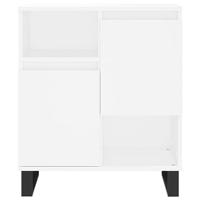 Dressoir 60x35x70 cm bewerkt hout wit - thumbnail