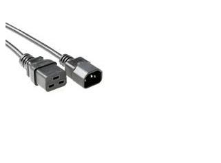 ACT AK5025 230V Stroomkabel C14/C19 Zwart - 2 meter