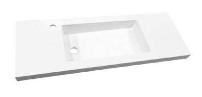 Wastafel Best Design Slim 120x35x5 cm Hoogglans Wit (met 1 kraangat)