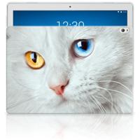Lenovo Tab P10 Back Case Witte Kat - thumbnail