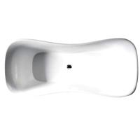 Vrijstaand Bad Sapho Flora Gegoten Marmer 180x80x67 cm Wit - thumbnail