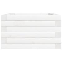 Plantenbak 70x40x23 cm massief grenenhout wit - thumbnail