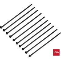 TRU COMPONENTS TC-12814140 Kabelbinder 140 mm 3.6 mm Zwart Met metalen tong, UV-bestendig 100 stuk(s) - thumbnail