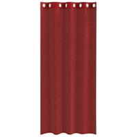 Gordijnen voile met doorvoertules 2 st wijnrood - thumbnail