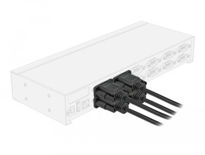 Delock Aansluitkabel Serieel [1x RS232-bus - 1x RS232-bus] 10 m Zwart - thumbnail