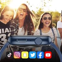 Smartwatch Forever IGo Watch 3 JW-500 Blauw 1,8" - thumbnail