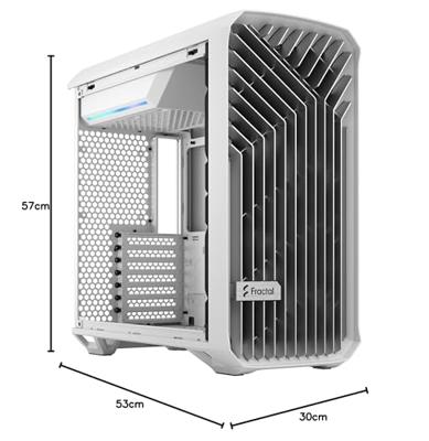 Fractal Design Torrent Compact White TG Clear midi tower behuizing - thumbnail