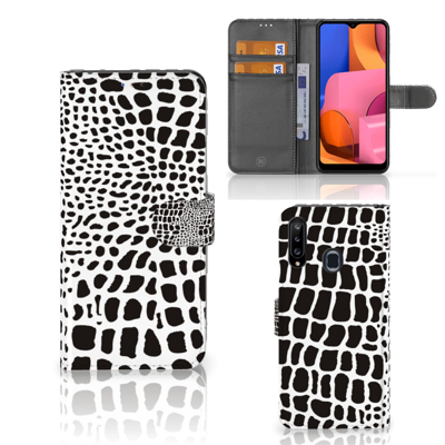Samsung Galaxy A20s | Telefoonhoesje | Met pasjeshouder | Slangenprint