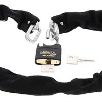 Antidiefstalketting - BURG WACHTER - SKM 6/90/NI40 - 90 cm, 6 mm gehard vierkant staal, maritiem roestvrijstalen hangslot - thumbnail