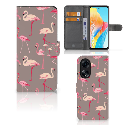 OPPO A98 5G | Telefoonhoesje | Met pasjeshouder | Flamingo OPPO A98 5G | Telefoonhoesje | Met pasjeshouder | Flamingo