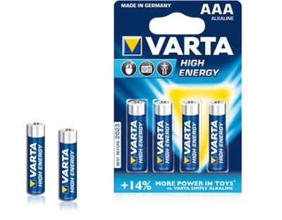 Varta AAA Batterijen 4 Stuks