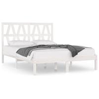 Bedframe massief grenenhout wit 120x190 cm - thumbnail