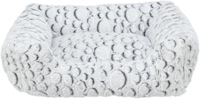 TRIXIE HONDENMAND MILA HOEKIG PLUCHE WIT/GRIJS 50X40 CM