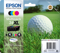 Epson Inktcartridge T3476, 34XL Origineel Combipack Zwart, Cyaan, Magenta, Geel C13T34764010 - thumbnail