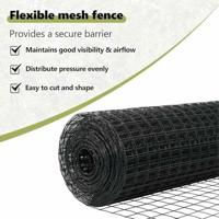 VidaXL Hek met paal grijs 1,2 x 10 m staal en pvc - thumbnail