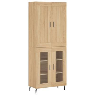 Hoge kast 69,5x34x180 cm bewerkt hout sonoma eikenkleurig