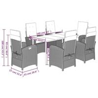 7-delige Tuinset met kussens poly rattan beige - thumbnail