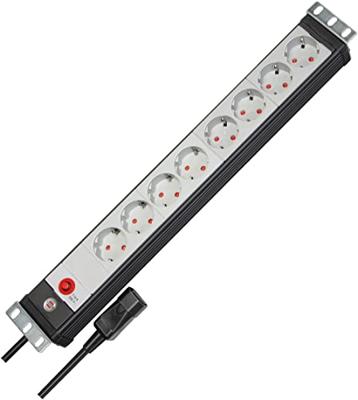 Brennenstuhl 1156057128 power uitbreiding 3 m 8 AC-uitgang(en) Binnen Zwart - thumbnail