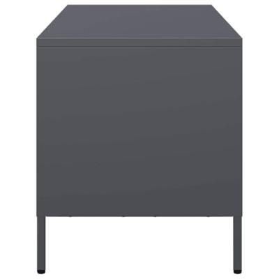 Tv-meubel 101,5x39x43,5 cm koudgewalst staal antracietkleurig