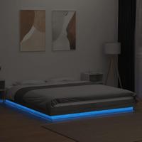 Bedframe met LED-verlichting grijs sonoma eiken 160x200 cm - thumbnail