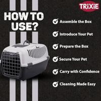 TRIXIE REISMAND CAPRI LICHTGRIJS / DONKERGRIJS 40X38X61 CM - thumbnail