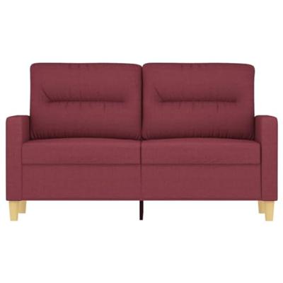 Tweezitsbank 120 cm stof wijnrood