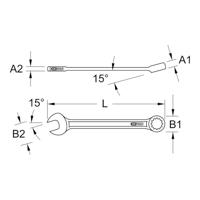KS Tools 517.0624 5170624 Ring-steeksleutel Sleutelbreedte (metrisch) 24 mm - thumbnail