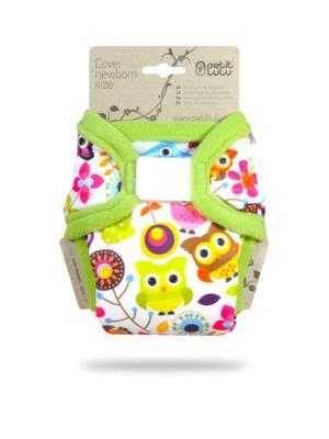 Petit Lulu Overbroekje Blije Uilen (Happy Owls) - Newborn (2-6 kilo) - Klittenband